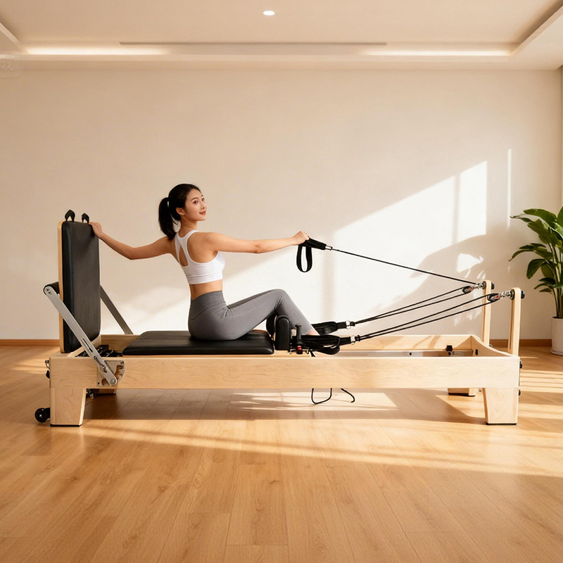 Yoga Health & Fitness Centre - Портативный регулируемый пилатес-реформер из белого клена,