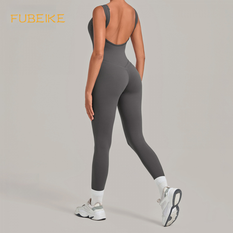 Yoga Fitness Jumpsuit - Женский комбинезон для йоги с глубоким